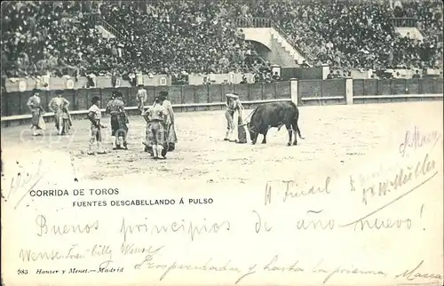 Verlag Hauser Y Menet Nr. 983 Corrida de Toros Fuentes descabellando a Pulso Kat. Verlage