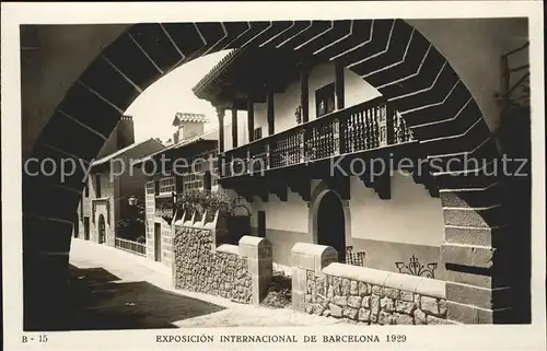 Expositions Exposicion Internacional de Barcelona 1929 Pueblo Espanol Calle de Caballeros Kat. Expositions