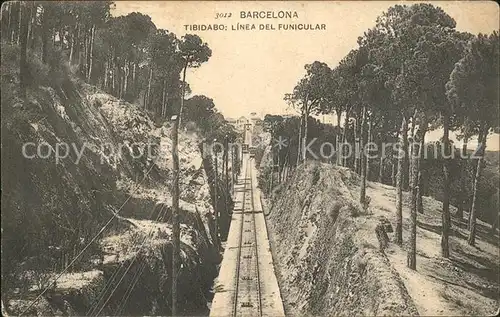Zahnradbahn Barcelona Tibidabo Linea del Funicular  Kat. Bergbahn