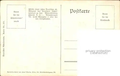 Verlag Schulverein Nr. 374 I hob Dir in d aeugerln g schaut  Kat. Bund der Deutschen