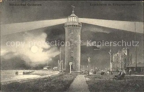 Leuchtturm Lighthouse Cuxhaven Telegraphenamt  Kat. Gebaeude