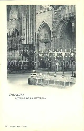 Verlag Hauser Y Menet Nr. 687 Barcelona Interior de la Catedral Kat. Verlage