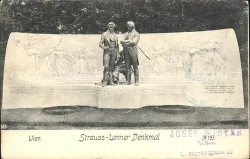 Denkmal Strauss-Lanner Wien / Denkmaeler /