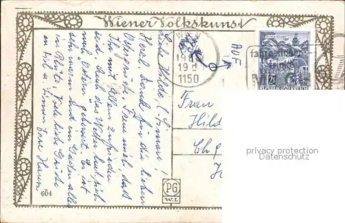 Kuenstlerkarte Stefan Simony Ein alter Bauernhof Wiener Volkskunst Nr. 604 Kat. Kuenstlerkarte