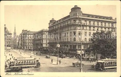 Strassenbahn Wien Kaerntnerstrasse  Kat. Strassenbahn