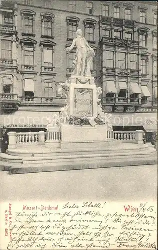 Mozart Wolfgang Amadeus Denkmal Wien Kat. Komponist