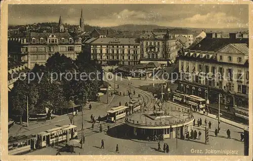 Strassenbahn Graz Jokominiplatz Kat. Strassenbahn