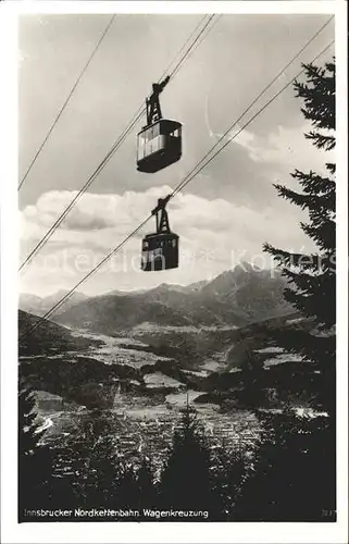 Seilbahn Innsbrucker Nordkettenbahn Wagenkreuzung Kat. Bahnen