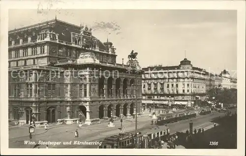 Strassenbahn Wien Staatsoper Kaerntnerring Kat. Strassenbahn