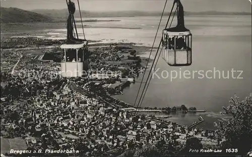 Seilbahn Pfaender Bregenz am Bodensee Foto Risch Lau Nr. 1635 Kat. Bahnen