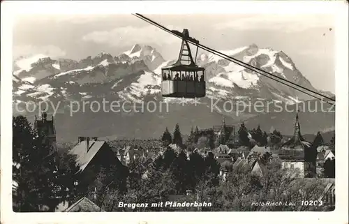 Seilbahn Pfaender Bregenz am Bodensee Foto Risch Lau Nr. 10203 Kat. Bahnen