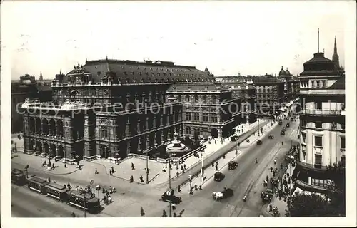 Opergebaeude Wien I. Staatsoper Strassebahn Kat. Gebaeude