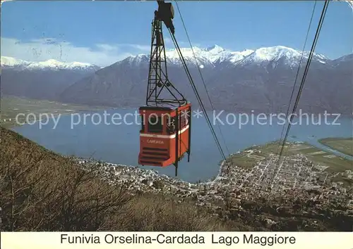 Seilbahn Funivia Orselina Cardada Lago Maggiore  Kat. Bahnen