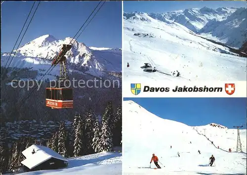 Seilbahn Jakobshorn Davos Abfahrt Clavadeleralp Sertigtal  Kat. Bahnen