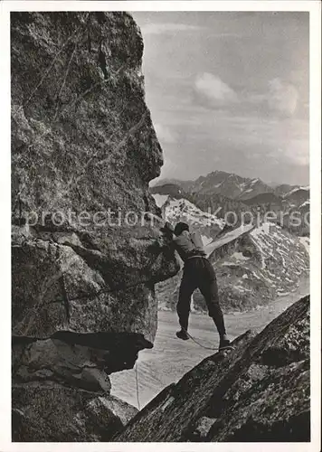 Bergsteigen Klettern Einstieg Rasica-Gipfelblock Forno / Sport /