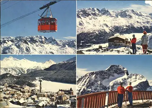 Seilbahn Corviglia Piz Nair St. Moritz Gipfelrestaurant  Kat. Bahnen