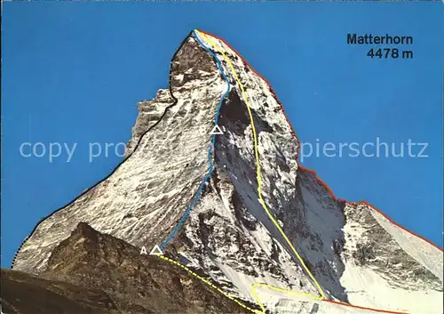 Bergsteigen Klettern Matterhorn Wallis  / Sport /