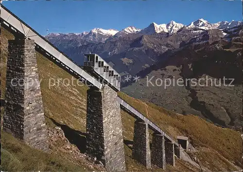 Zahnradbahn Niesenbahn Hegernalpviadukt Wetterhorn Schreckhorn  Kat. Bergbahn