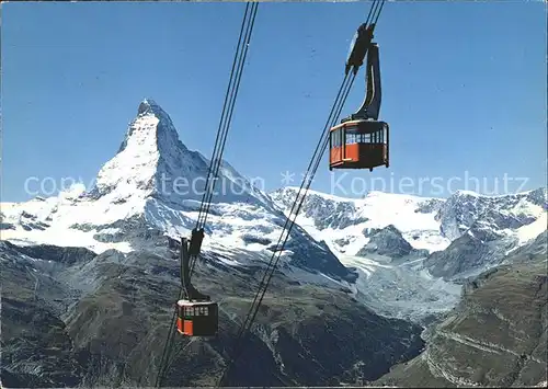 Seilbahn Rothorn Zermatt Matterhorn Mt. Cervin Kat. Bahnen