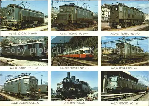Lokomotive Schweizer Lokomotiven Be 4 6 2040 PS Ae 8 14 8250 PS  Kat. Eisenbahn
