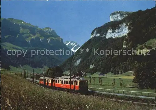 Zahnradbahn Appenzellerbahn Marwies Gloggeren Altmann Ebenalp Kat. Bergbahn