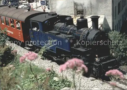 Lokomotive Dampfbahn Furka Bergstrecke Zugausfahrt Gletsch  Kat. Eisenbahn