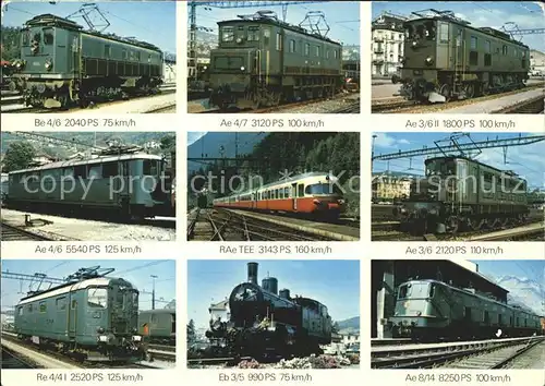 Lokomotive Schweiz Ae 4 6 5540 PS Re 4 41 2520 PS Ae 4 7 3120 PS Kat. Eisenbahn
