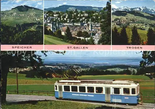 Eisenbahn Trogenerbahn St.Gallen Speicher Trogen Kat. Eisenbahn