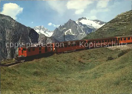 Eisenbahn Furka Oberalp Bahn Glacier Express Oberalp Pass Sustenhorn  Kat. Eisenbahn