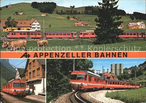 Eisenbahn Appenzeller Bahnen AB SGA Steinegg Bahnhof Wasserauen Ruckhalde Kat. Eisenbahn