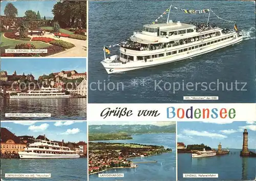 Motorschiffe MS Muenchen DBB Insel Mainau Meersburg ueberlingen Langenargen Kat. Schiffe