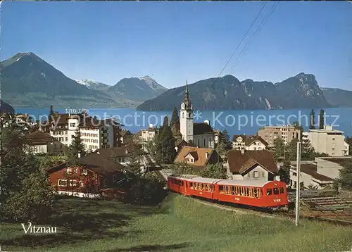 Zahnradbahn Rigi Bahn Vitznau Vierwaldstaettersee Buochserhorn Stanserhorn  Kat. Bergbahn