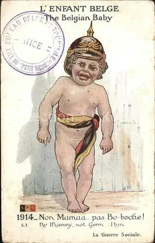 Politik Satire Enfant Belge Pickelhaube / Politik /