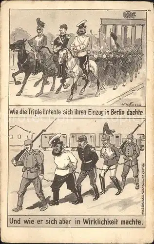 Politik Satire Triple Entente Berlin Brandenburgertor  / Politik /