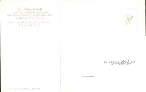 Leinweber R. Die heilige Schrift Bild II Joseph Pharaos Traeume Kat. Kuenstlerkarte