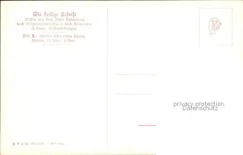 Leinweber R. Die heilige Schrift Bild X Simson Loewe  Kat. Kuenstlerkarte