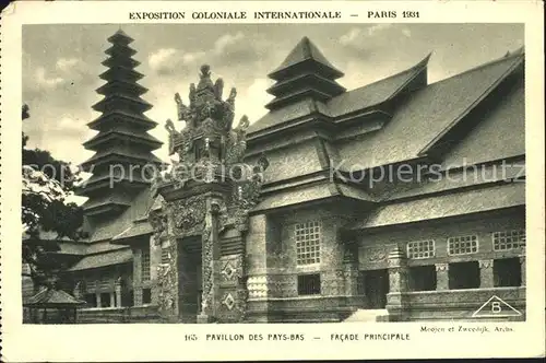 Exposition Coloniale Internationale Paris 1931 Pavillon des Pays Bas Facade Principale Kat. Expositions
