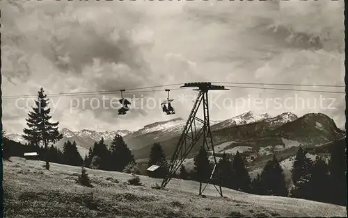 Sessellift Schoenblick Oberstdorf Walmendinger Horn Gruenhorn Kat. Bahnen