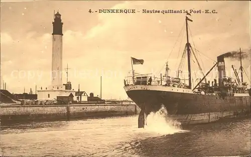 Dampfer Oceanliner Leuchtturm Dunkerque Port  Kat. Schiffe