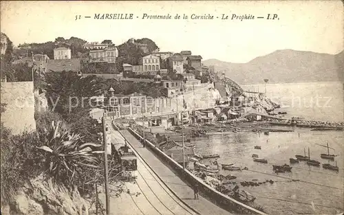 Strassenbahn Marseille Promenade de la Corniche Le Prophete Kat. Strassenbahn