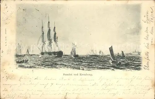 Segelschiffe Sundet ved Kronborg Kat. Schiffe