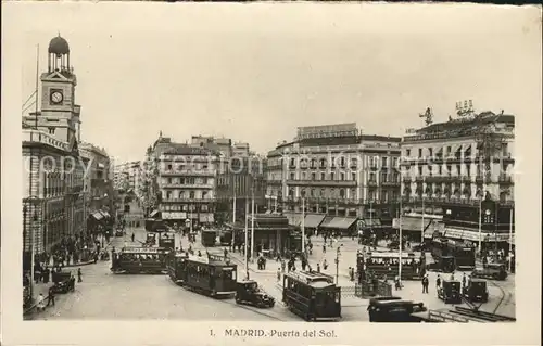 Strassenbahn Madrid Puerta del Sol  Kat. Strassenbahn