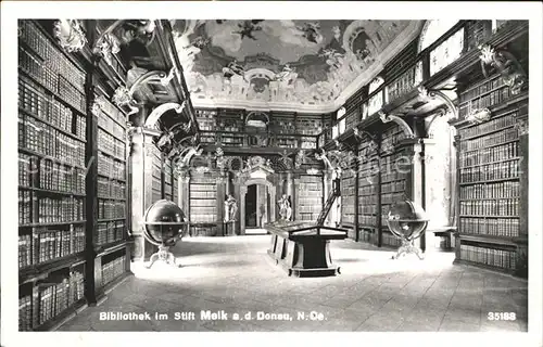 Bibliothek Library Stift Melk an der Donau  Kat. Gebaeude