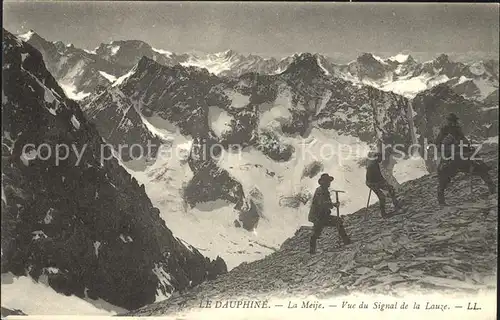 Bergsteigen Klettern Le Dauphine Meije Vue du Signal de la Lauze Kat. Bergsteigen