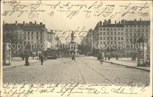 Strassenbahn Lyon Place Morand  Kat. Strassenbahn