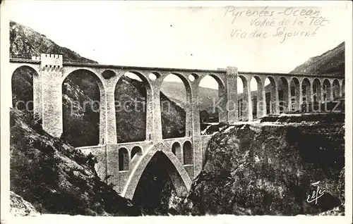 Viadukte Viaduc Sejourne Vallee de la Tet Kat. Bruecken