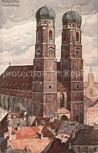 Wagner Richard Kuenstler Muenchen Frauenkirche Nr. 36 Kat. Kuenstlerkarte