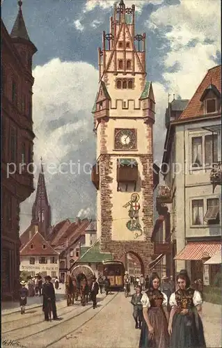 Hoffmann Heinrich Freiburg im Breisgau Schwabentor Nr. 6  Kat. Kuenstlerkarte