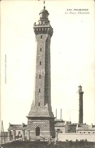 Leuchtturm Lighthouse Penmarch Phare d Eckmuehl Kat. Gebaeude