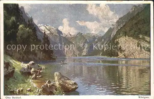 Kuenstlerkarte Otto Struetzel Koenigsee Nr. 801 Kat. Kuenstlerkarte